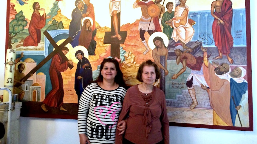 Sana Hodi's sister Ashwaq Khalil and mother Margaret Boutros