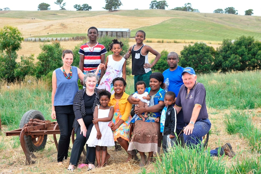 A group of people standing in country victoria