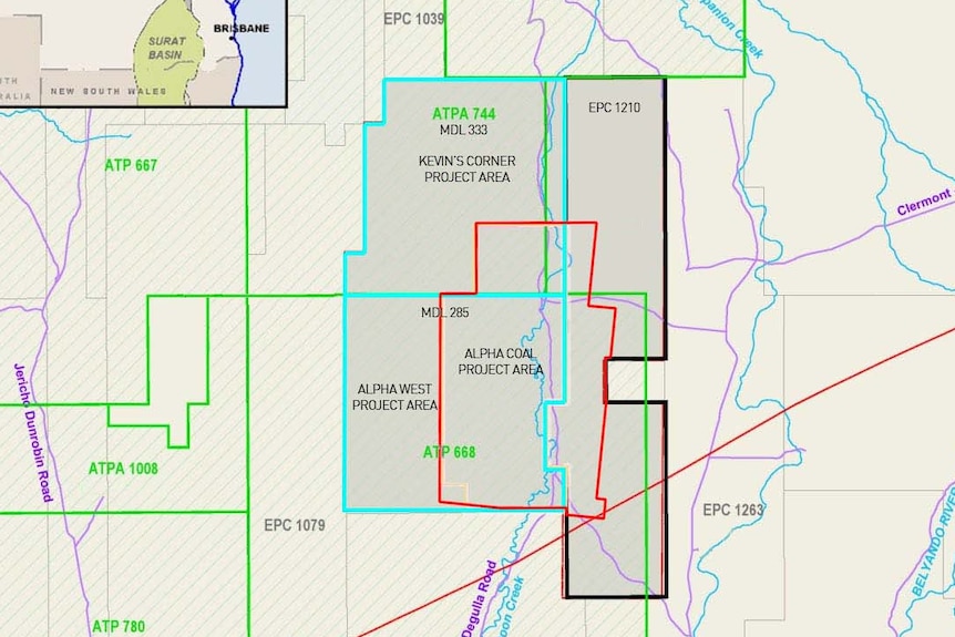 GVK Hancock is developing three coal deposits Galilee Basin