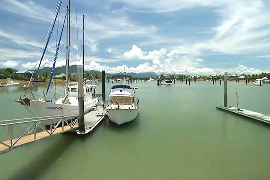 A few yachts in Port Hinchinbrook's marina