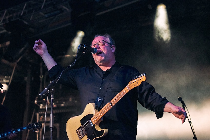 Frank Black of Pixies plays on stage at Golden Plains 2020