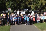School children protest against abortion outside Parliament House Hobart