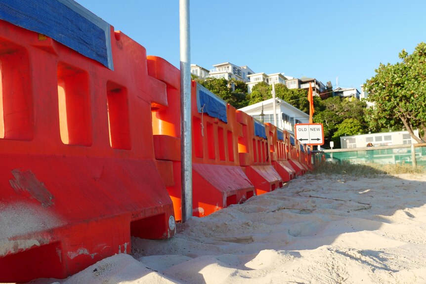 orange barricades