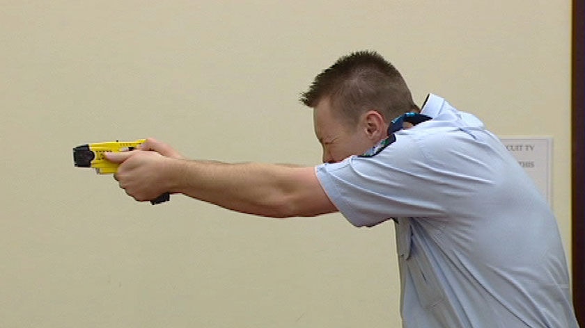10 Tasers with camera units are expected to arrive in Brisbane this week.