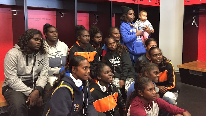 Tiwi Islands girls visit Essendon Football Club