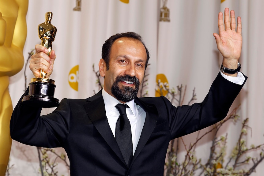 Asghar Farhadi, director of Iranian film "A Separation" at 84th Academy Awards, 2012.