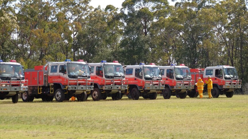 fire trucks at Warrimoo school