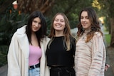Three female Ukrainian dance students