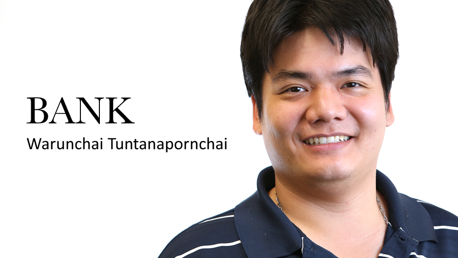 Portrait of Warunchai Tuntanapornchai from Thailand, who uses the nickname Bank.
