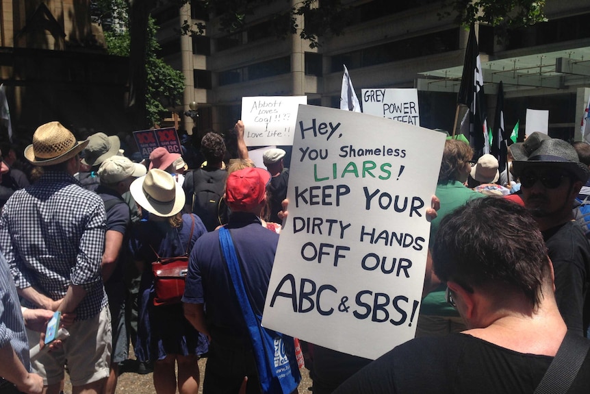 ABC supporters protest against cuts in Sydney