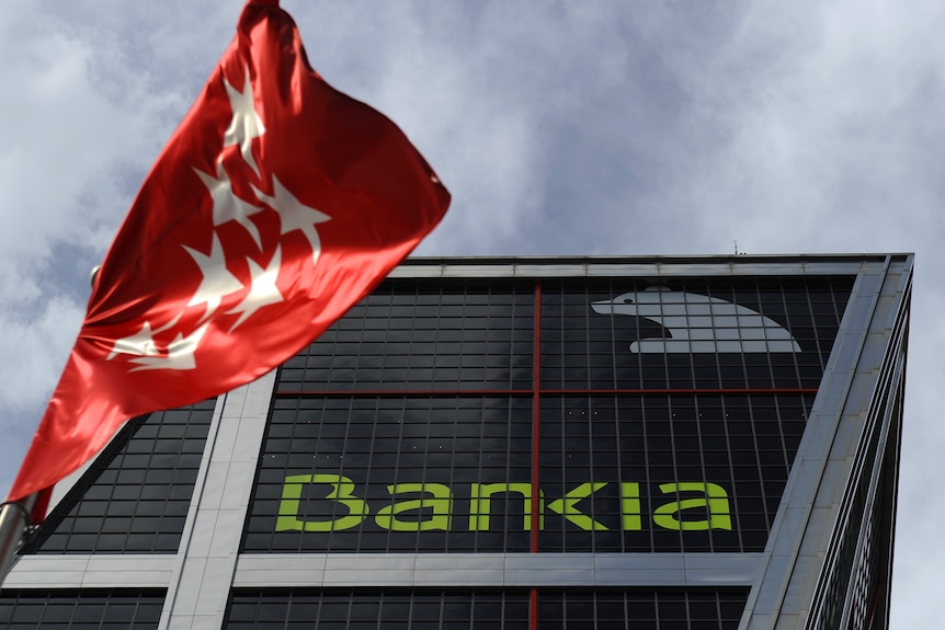 Spanish bank Bankia's headquarters in Madrid.