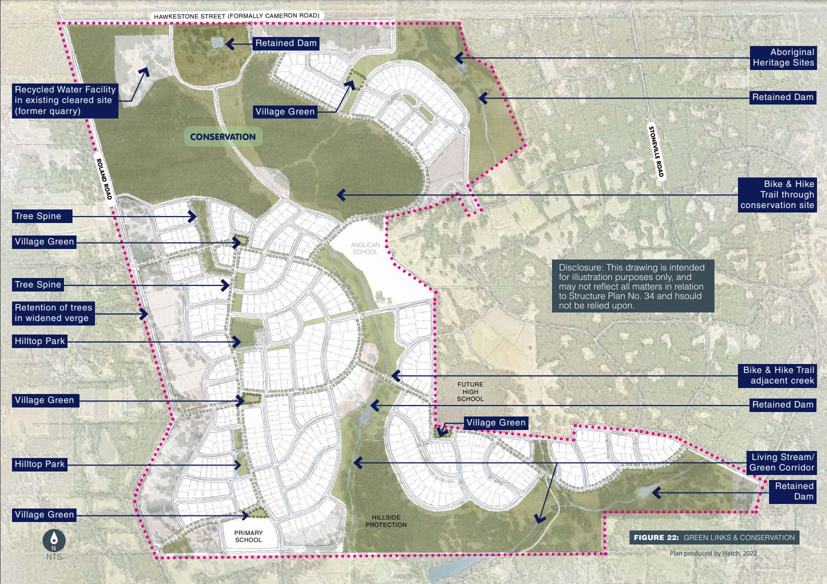 A plan showing the North Stoneville proposal on a map.