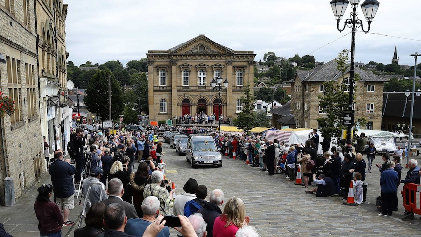 Mourners pay their respects to Jo Cox.