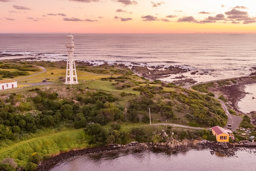 Drone photo of currie lighthouse