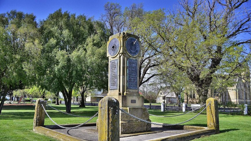 War Memorial Clock at Bothwell, Tasmania