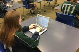 Brighton students sit trial electronic exam close up