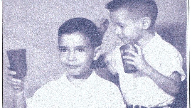 Luis Garcia (left) and his brother in Cuba during the 1960s