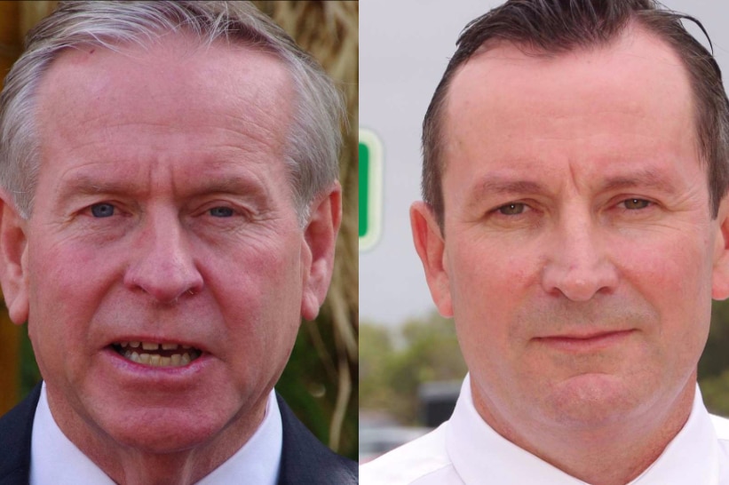 Composite image of WA Premier Colin Barnett (l) and Opposition Leader Mark McGowan.