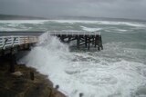 Heavy seas at Tathra wharf during a south east low