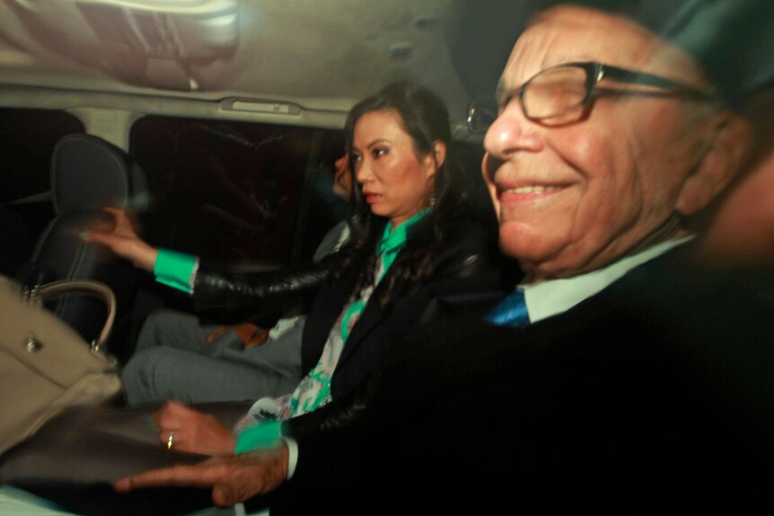 Rupert Murdoch with wife Wendi