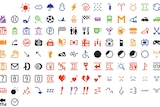 The emojis were a gift to the museum from the phone company, Nippon Telegraph and Telephone.