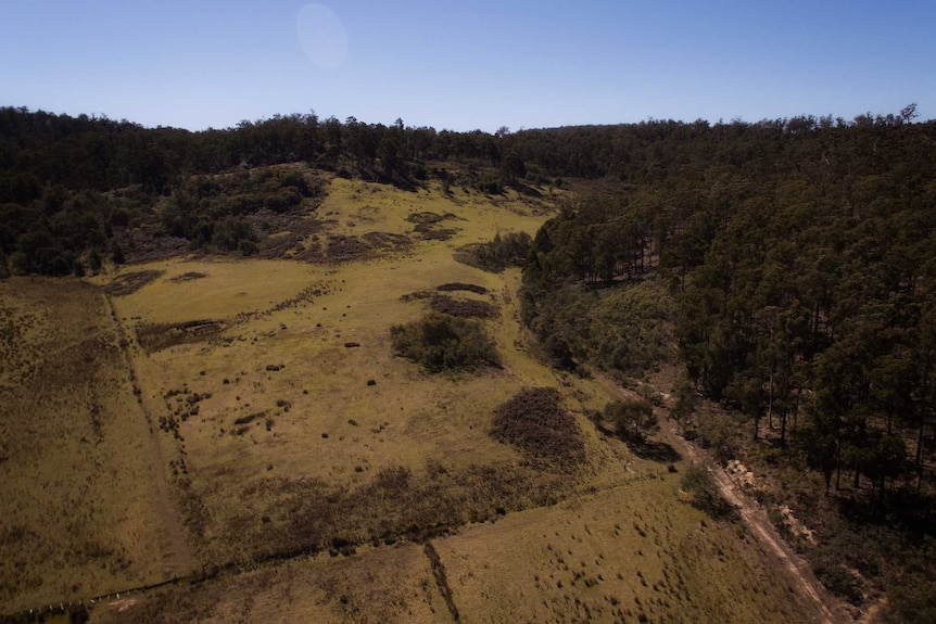 Drone shot of property.