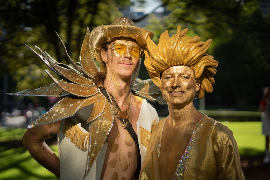 Zaide and Brad at Mardi Gras parade