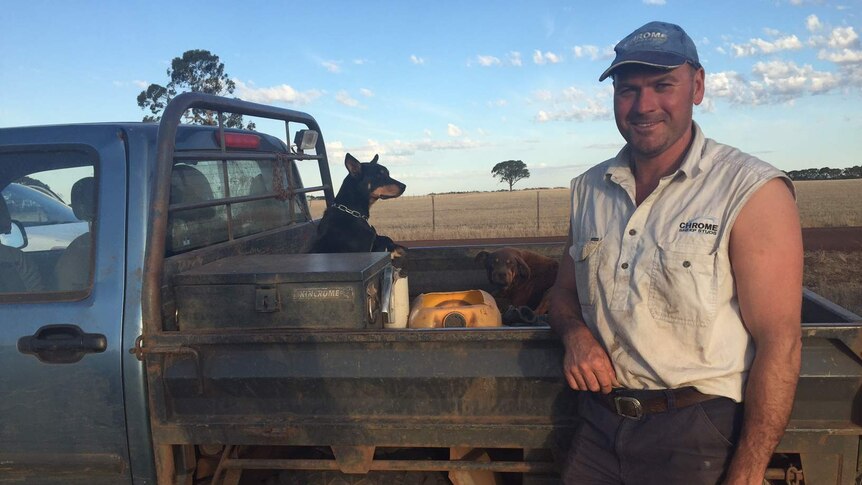 Matt Tonissen at his farm in Hamilton, Victoria