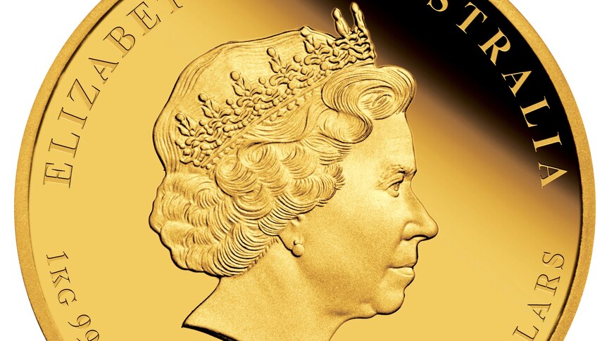 One of 60 one kilogram gold coins being released for Queen Elzabeth II's Diamond Jubilee.