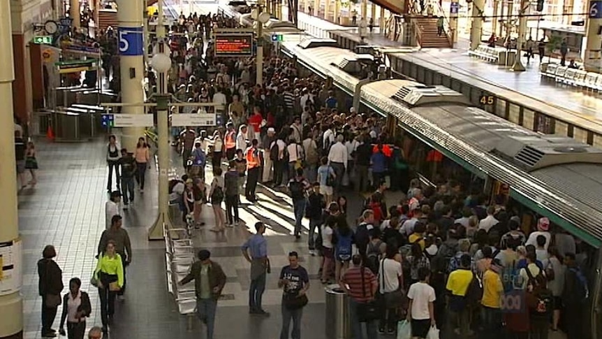 A train pulls into Perth station. (file)