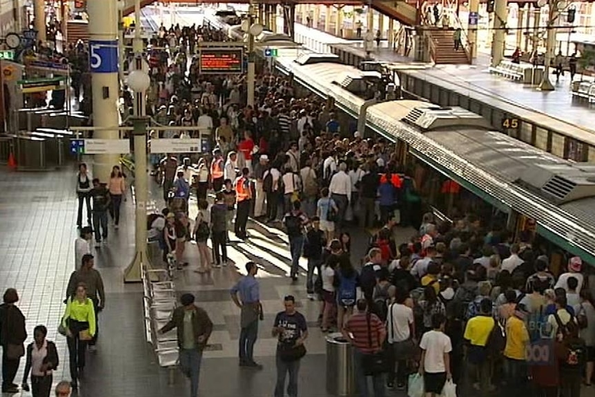 A train pulls into Perth station. (file)