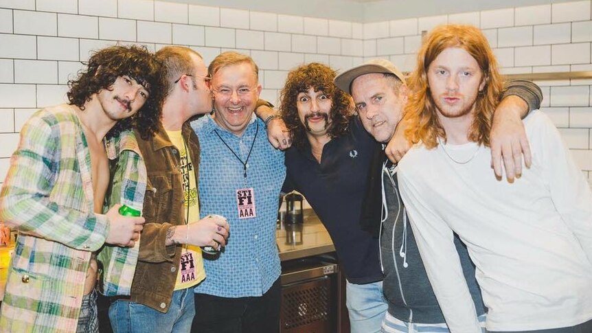 Anthony Albanese with Sticky Fingers