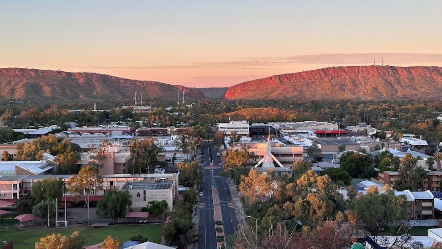 Sunrise over Alice Springs.