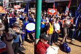 Unionists protest in Devonport.
