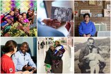 Australian Red Cross montage of families reunited.