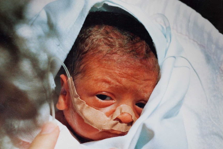 Rachelle Mainse as a newborn