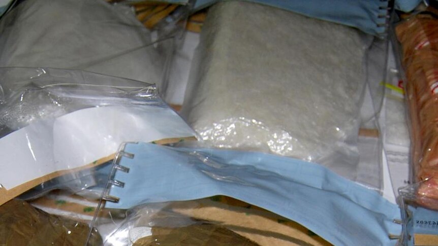 Some of the 11 kilograms of ice seized by NSW Police