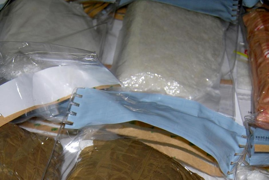 Some of the 11 kilograms of ice seized by NSW Police