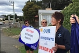 Frustrated HACSU members stage a protest in Launceston