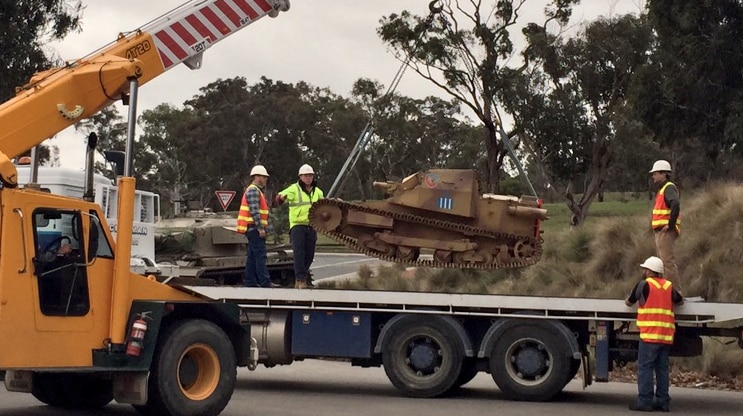 Rare Italian tankette is brought to Australian War Memorial