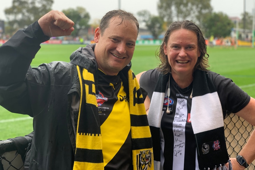Alexandra Almond and her brother at Punt Road.