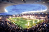 Concept design of Townsville's new north Queensland stadium, released in December 2016