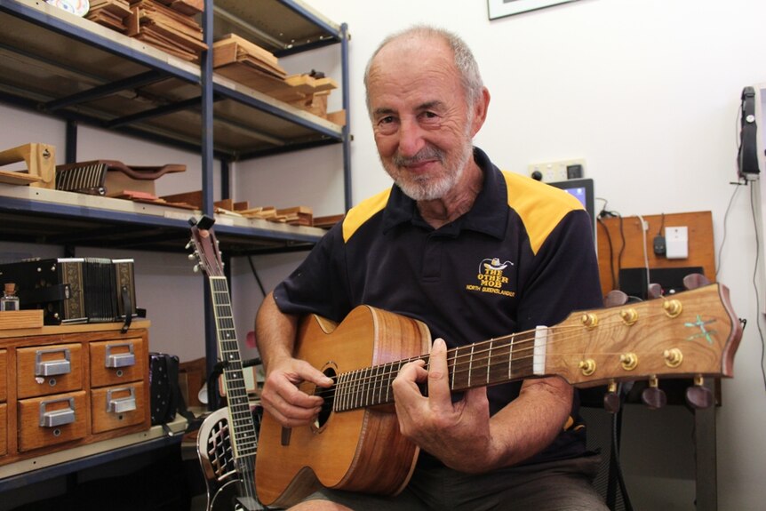 Heiner Schulz makes guitars in Mount Isa