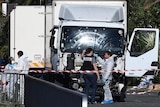 Forensic officers look for clues near truck in Nice, July 15 2016