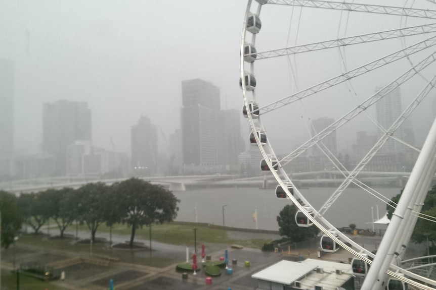 Brisbane in the midst of a storm.