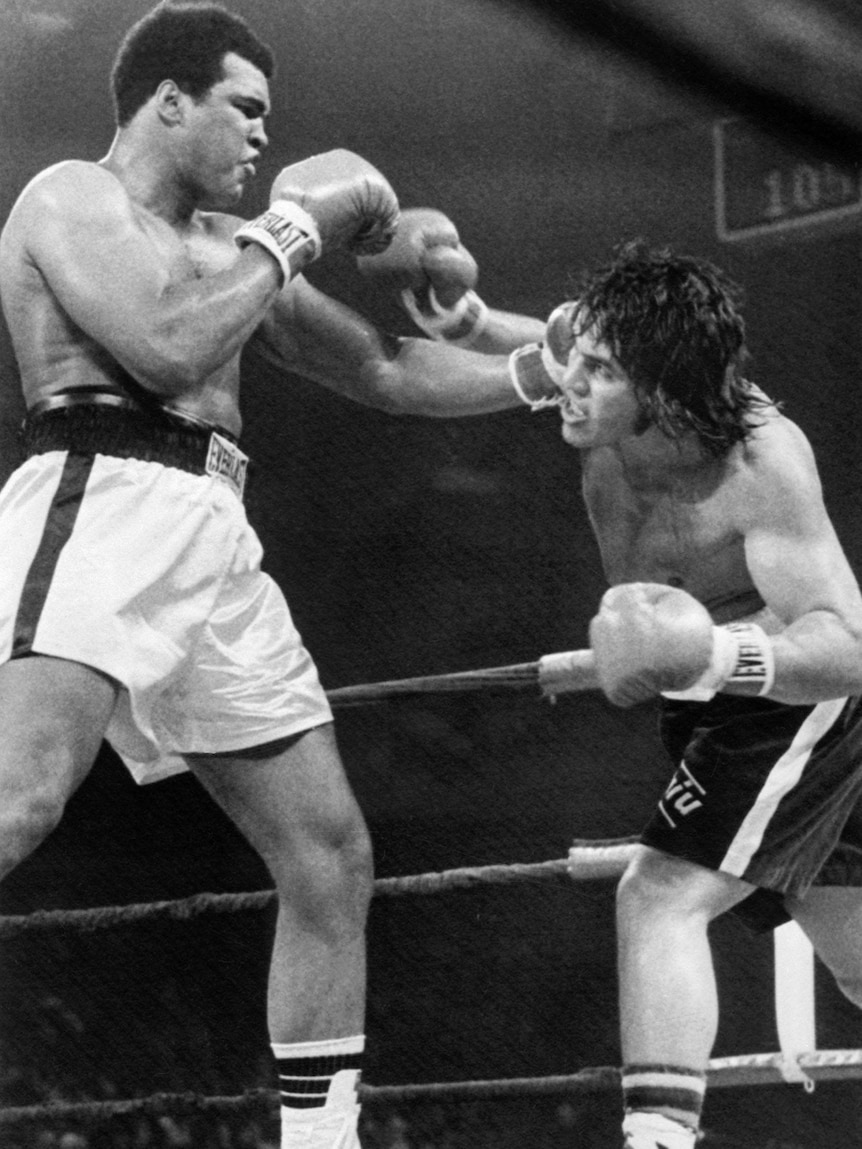 Master of the ring ... Muhammad Ali defends his world title against Spanish challenger Alfredo Evangelista in 1977