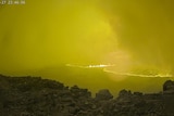 Lava is seen at Mauna Loa's summit region during an eruption as viewed by a remote camera.