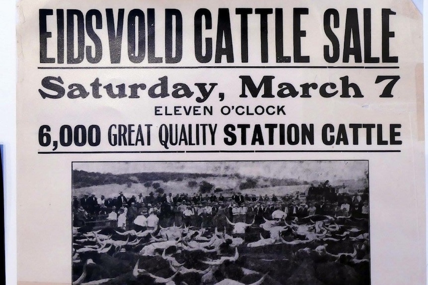 An old flyer advertising the Eidsvold Drove in earlier times.