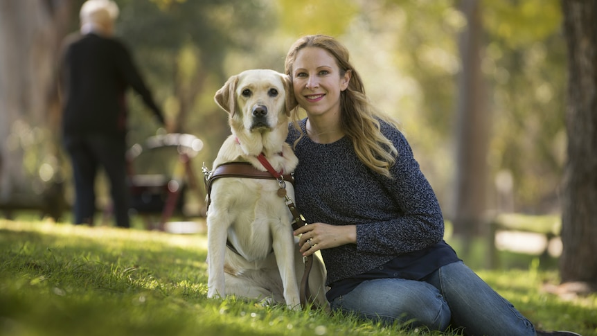 A woman and a dog