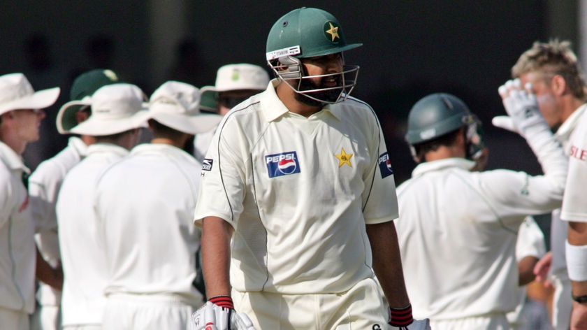 Pakistani cricketer Inzamam-ul-Haq.